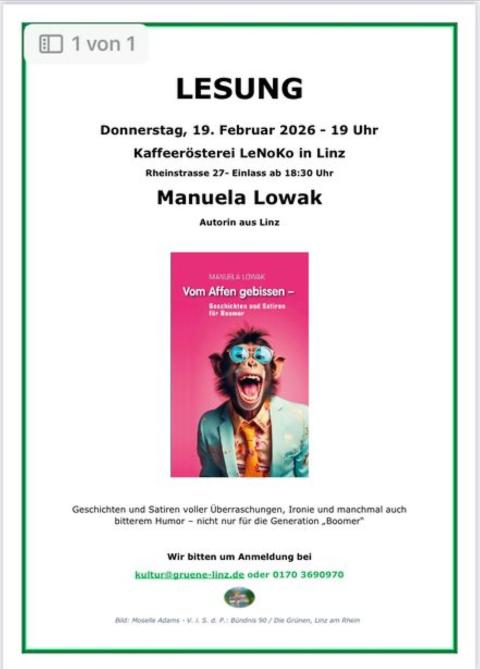 Lesung 'Vom Affen gebissen'